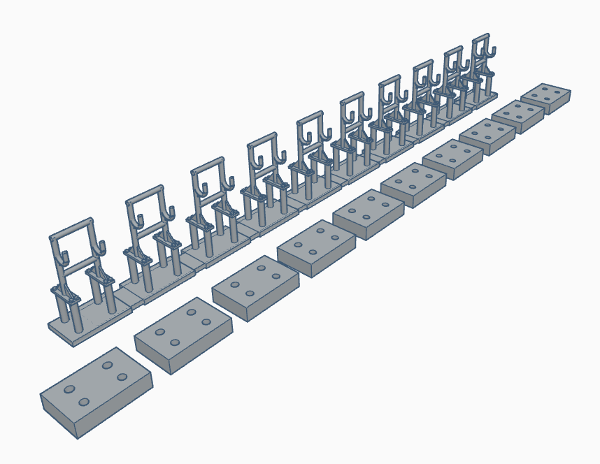 Oil Hose Stands - UNPAINTED - Pack of 10