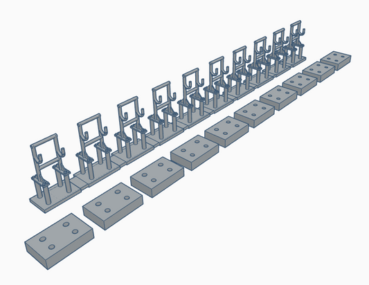 Oil Hose Stands - UNPAINTED - Pack of 10