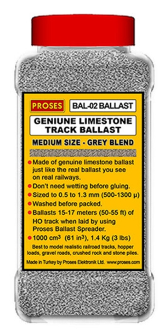 1.4 Kg (3 lbs) Authentic Limestone Ballast N-Scale (Grey Blend)