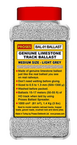 1.4 Kg (3 lbs) Authentic Limestone Ballast O Scale (Light Grey)