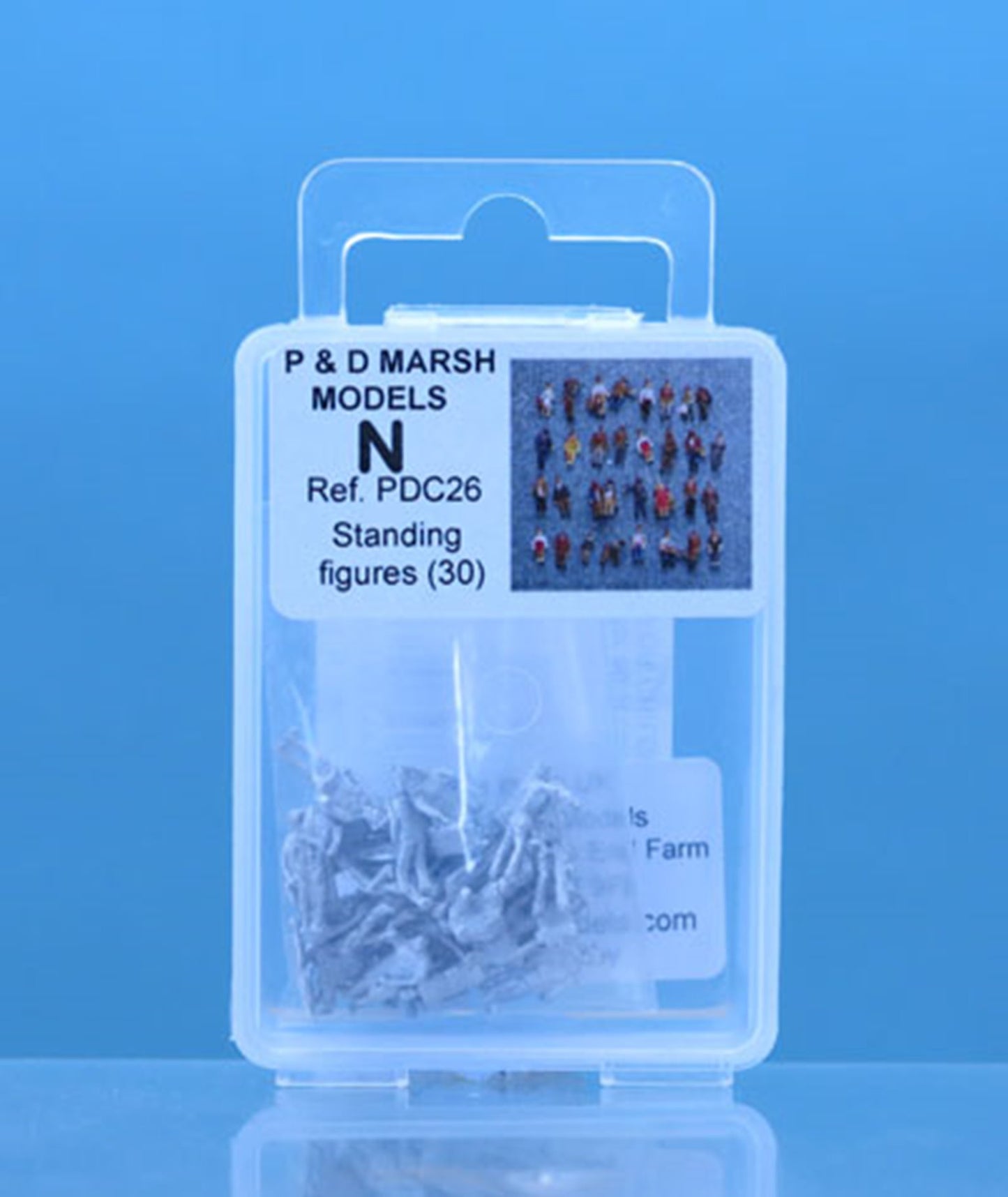 N Gauge 30 Standing Figures  - UNPAINTED