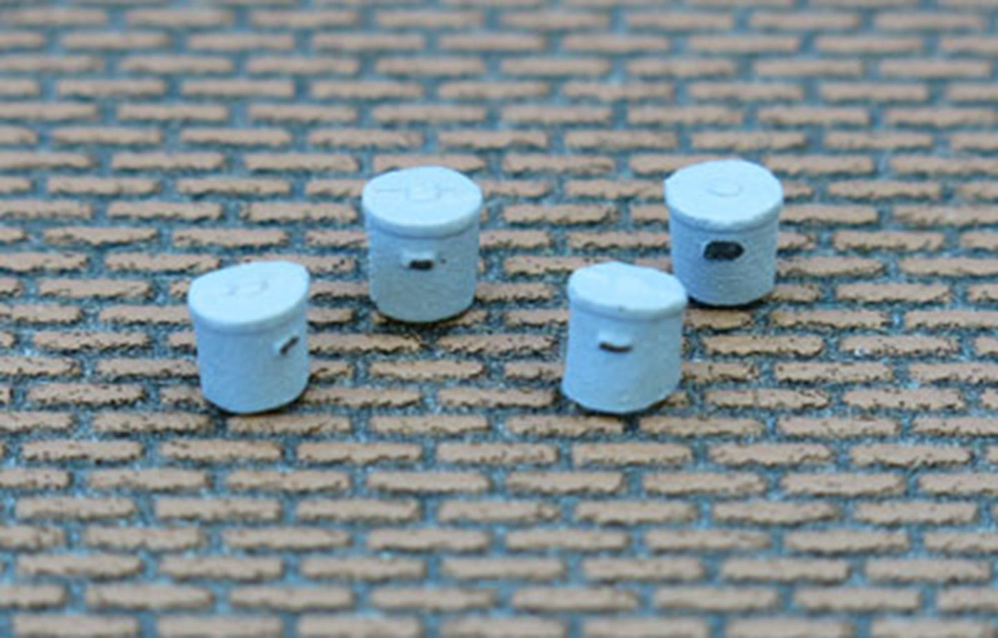 PDC36 P&D Marsh N Gauge Dustbins  - UNPAINTED