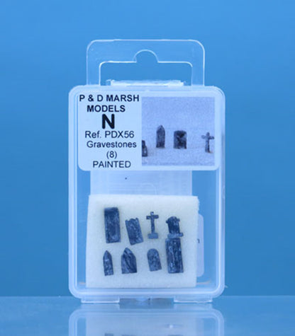 N Gauge Painted Gravestones