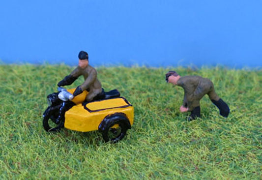  PDX77 P&D Marsh N Gauge Painted 1950's AA Motorcycle Patrol