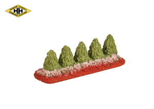 Flower Bed with 5 Minature Trees