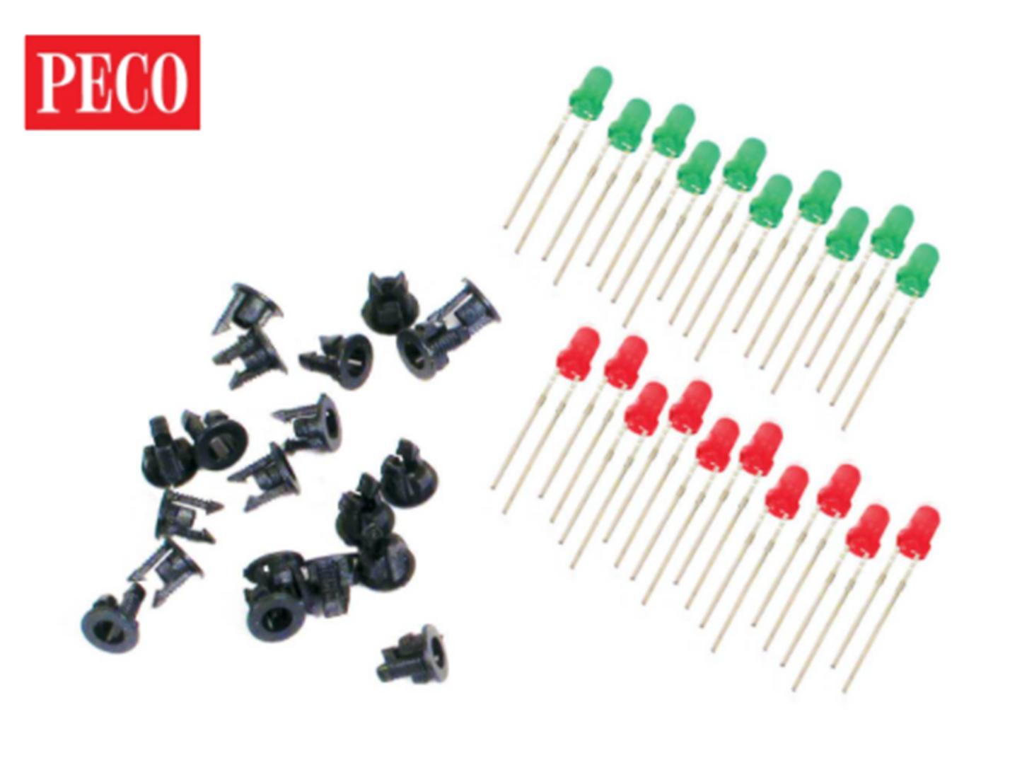 LED's (3mm, 10 Red & 10 Green)