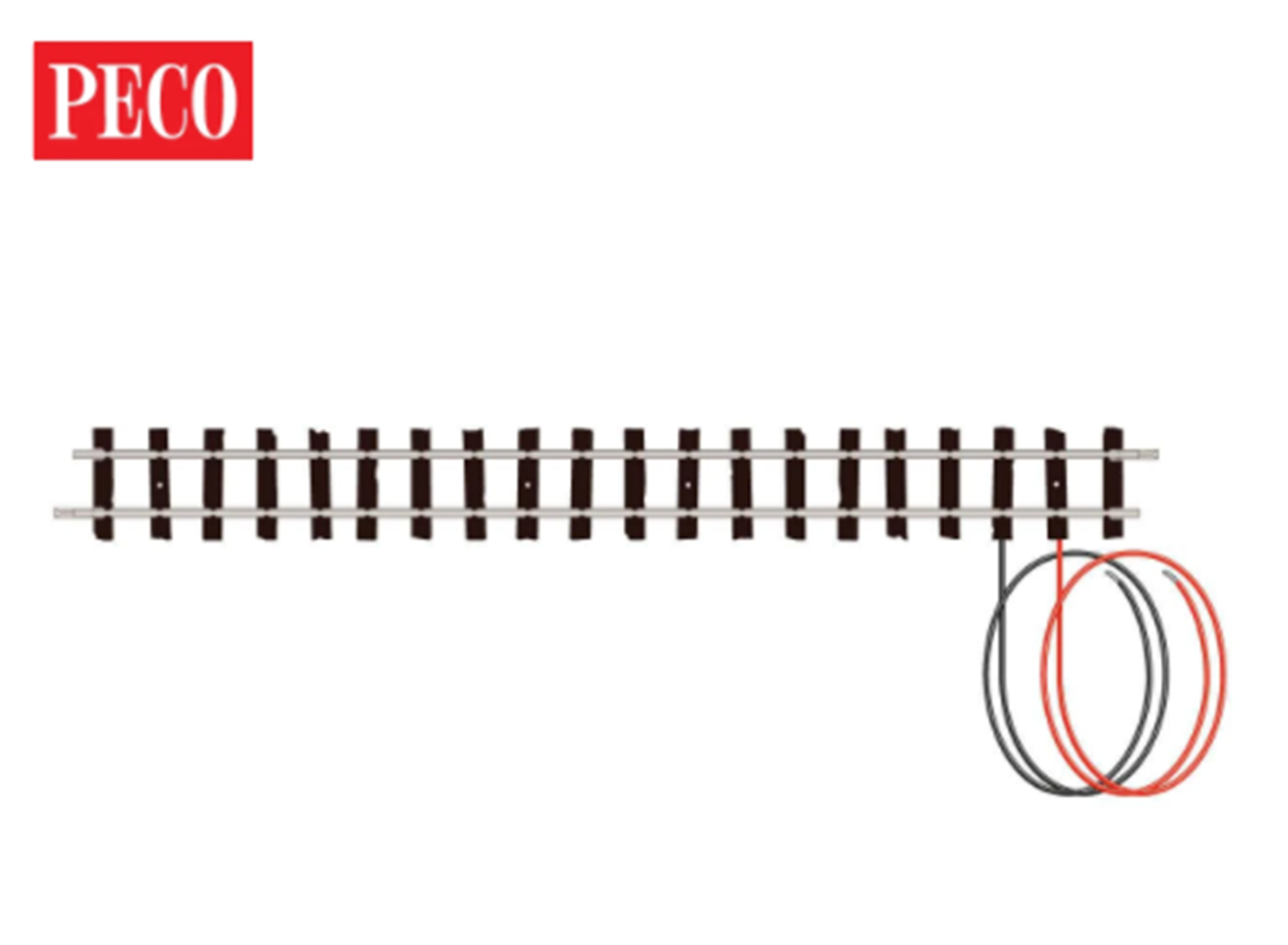 Peco ST-413 Setrack OO-9 Wired Double Straight