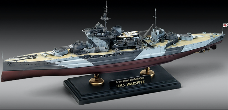 HMS 'Warspite' Queen Elizabeth Class Battleship 1943 Model Kit