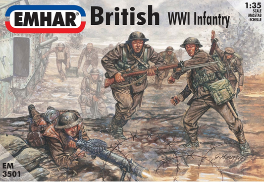 British Tank Crew & Infantry WWI Figures Model Kit