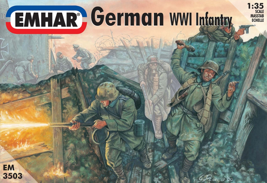 German Tank Crew & Infantry WWI Figures Model Kit