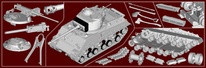 US M4A3E8 Sherman Easy Eight, WWII Medium Tank Early Model Kit