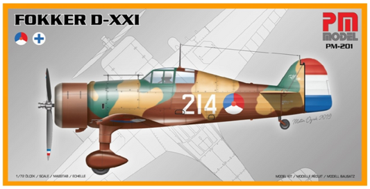 Fokker D-XXI (White 214) Model Kit