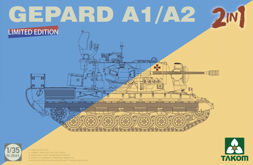 German Flakpanzer 1 Gepard A1/A2 SPAAG 2-in-1 Model Kit