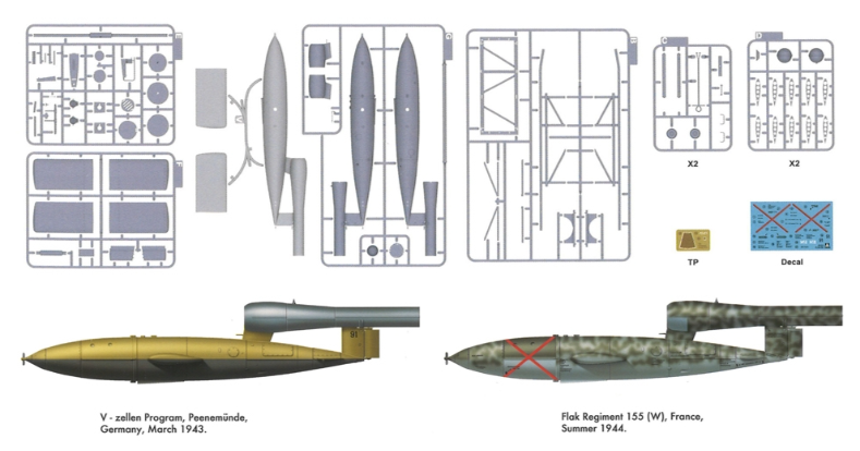 V-1 Flying Bomb w/ Interior Model Kit