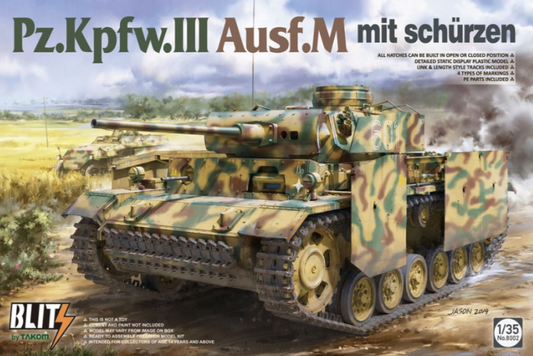 PzKpfw III Ausf M mit schürzen Blitz Model Kit