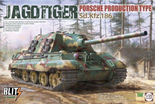 SdKfz 186 Jagdtiger Porsche Production Type Blitz Model Kit