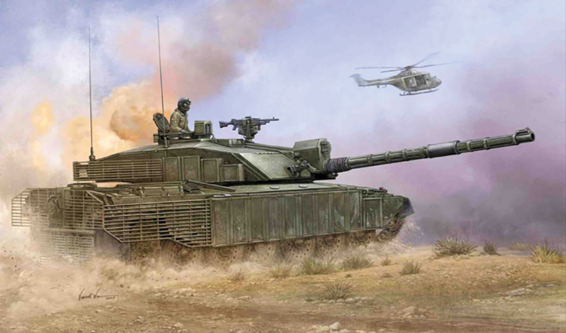 Challenger 2 with anti-HEAT fence Model Kit