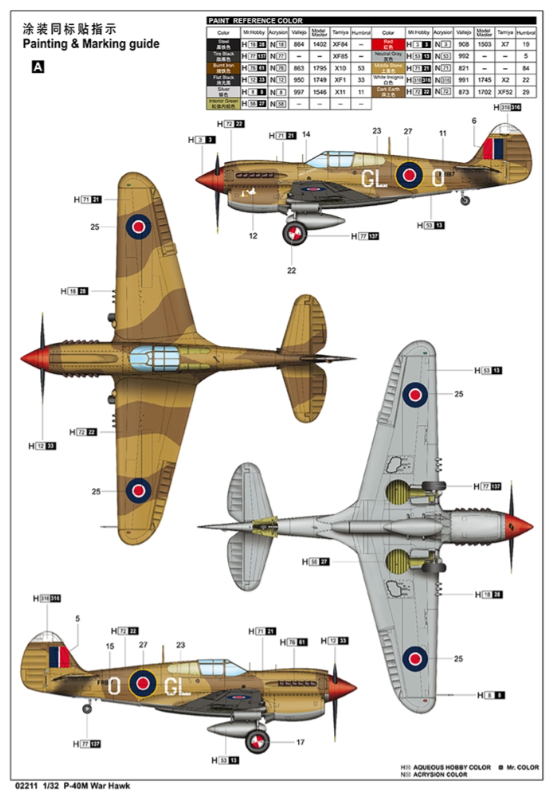 P-40M Warhawk Model Kit