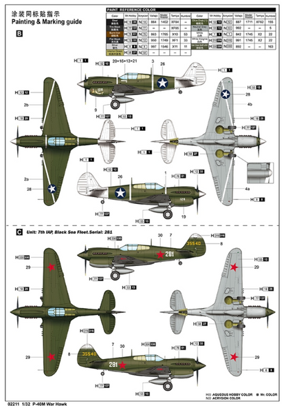 P-40M Warhawk Model Kit