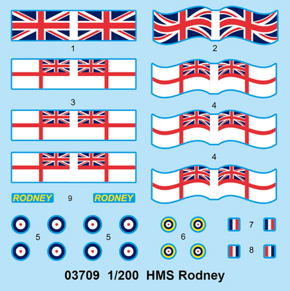 HMS Rodney 1942 Model Kit