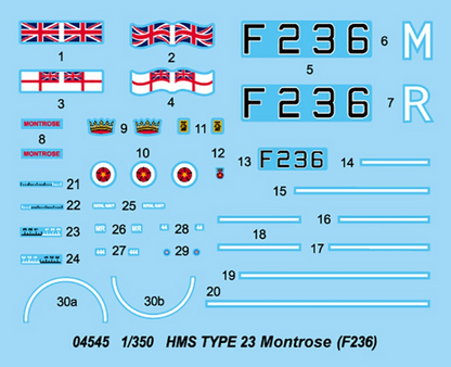 HMS Montrose F236 Type 23 Frigate Model Kit