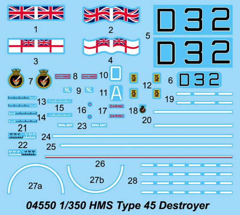 HMS Daring Type 45 Destroyer Model Kit