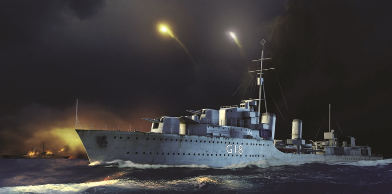 HMS Zulu Destroyer 1941 Model Kit