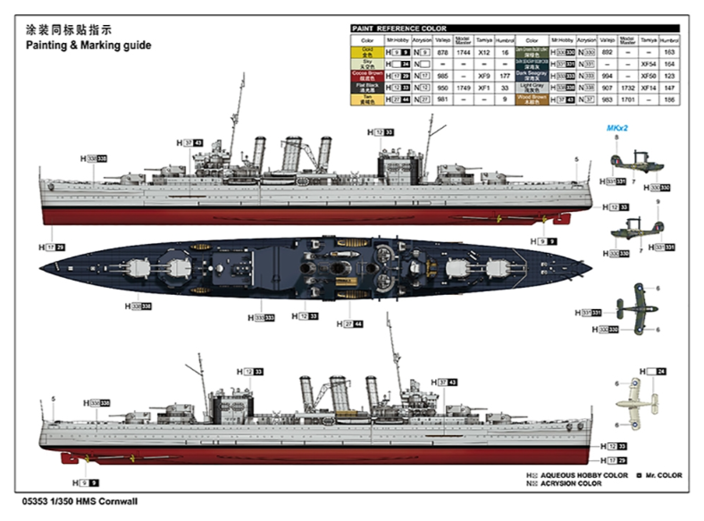 HMS Cornwall Model Kit