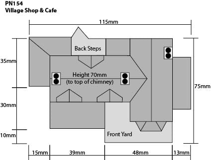 N Gauge Village Shop & Cafe Kit