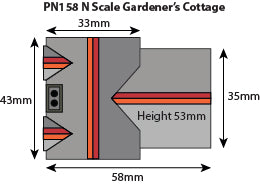 PN158 N SCALE GARDENER’S COTTAGE Building Kit