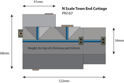 N Gauge Town End Cottage Kit