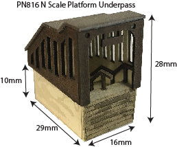 Platform underpass N gauge Kit