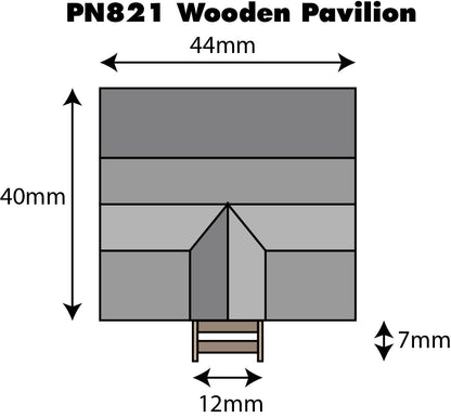 PN821 N Scale Wooden Pavilion Kit