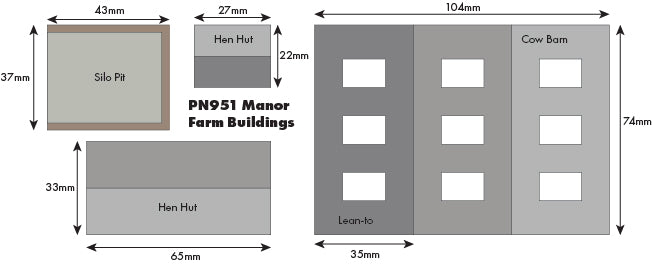 PN951 Manor Farm Buildings Kit