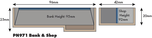 PN971 Low Relief Bank & Shop Kit