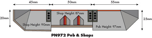 PN972 Low Relief Pub & Shops Kit