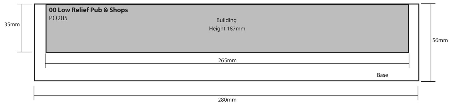 Low Relief Pub & Shops Building Kit