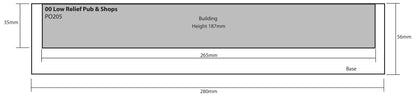 Low Relief Pub & Shops Building Kit