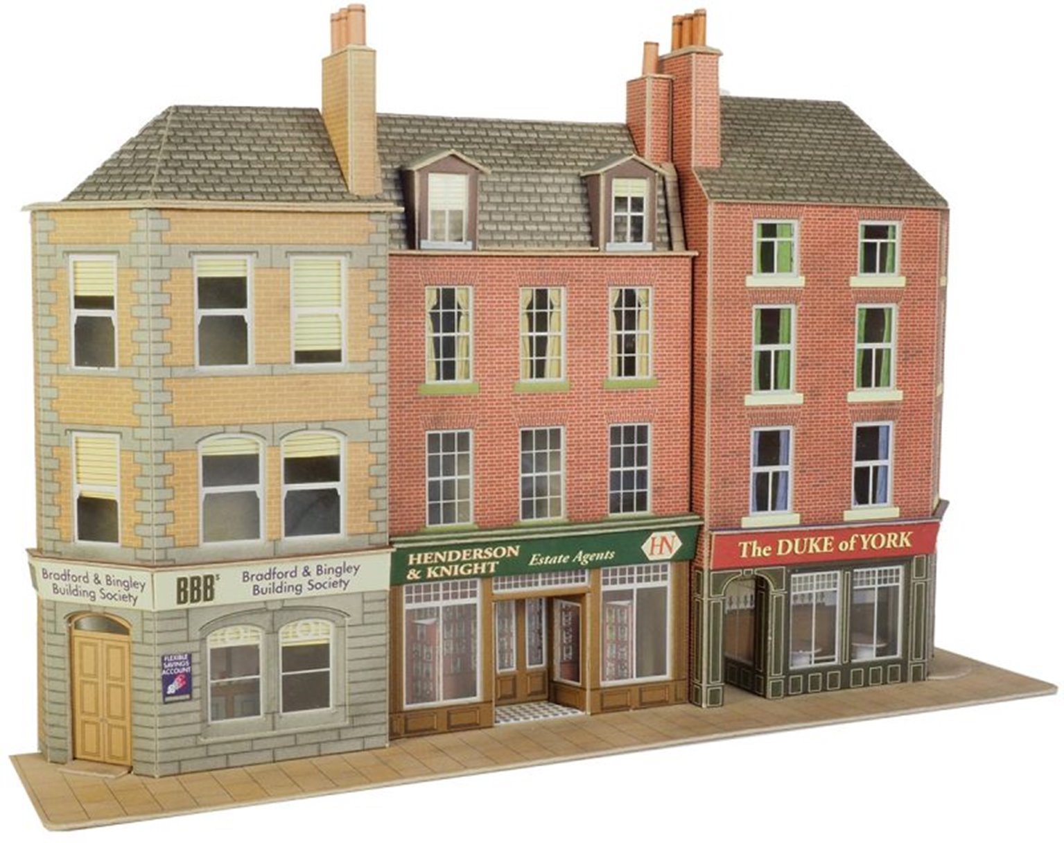 Low Relief Pub & Shops Building Kit