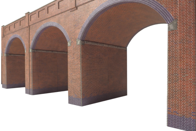 Double Track Red Brick Viaduct Kit