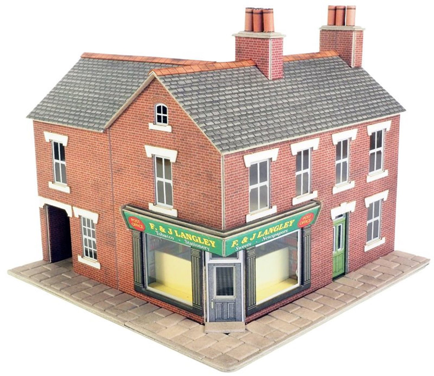 Corner Shop Red Brick Building Kit