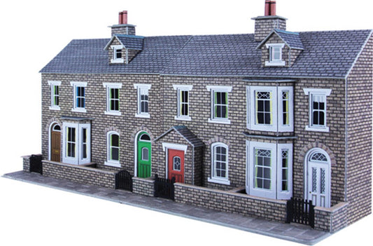 Low Relief Terraced House Fronts - Stone