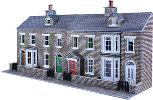 Low Relief Terraced House Fronts - Stone