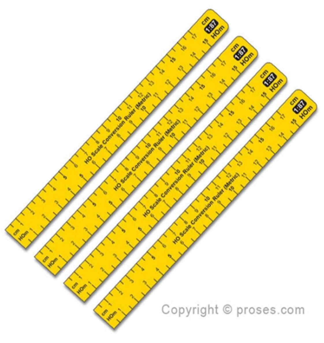 1:87 Scale Conversion Ruler (Metric) H0