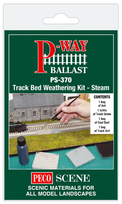 PS-370 Pecoscene Trackbed Weathering Kit Steam