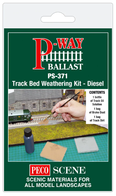 PS-371 Pecoscene Trackbed Weathering Kit Diesel