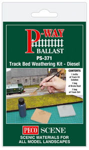 PS-371 Pecoscene Trackbed Weathering Kit Diesel