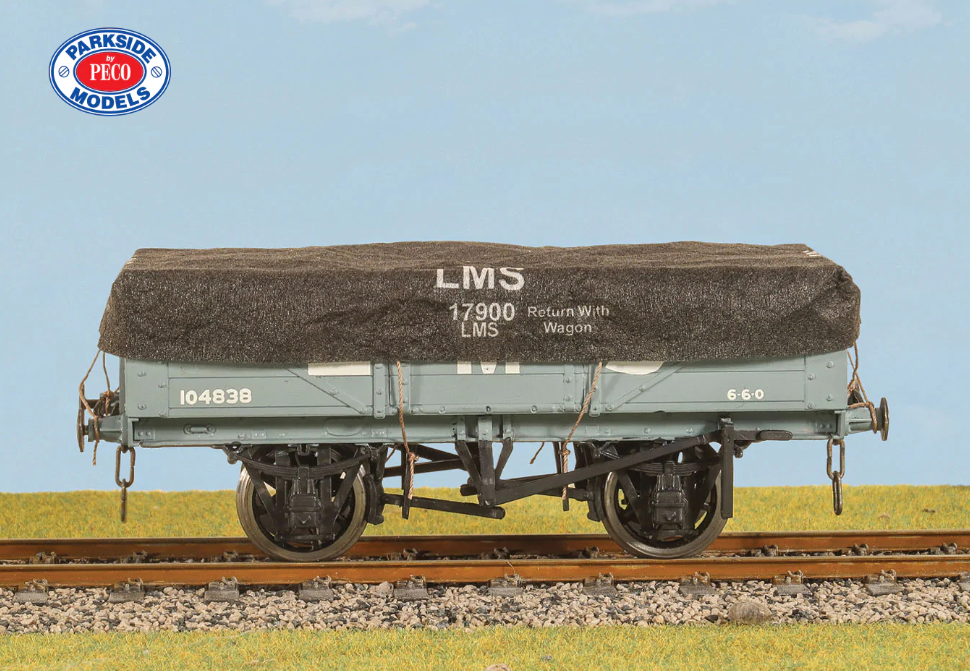 Parkside Dundas PS92 LMS 3 Wagons Tarps