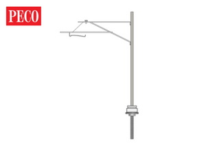 Catenary system mast with push on/push off hangers
