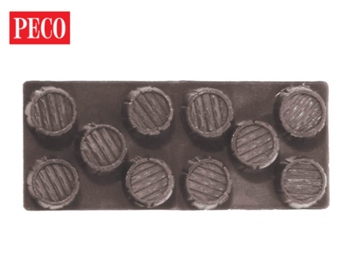 Barrels, dark brown Wagon Load (Pack of 4)